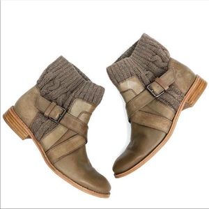 Splendid Toronto Wrap Strap Knit Booties Taupe